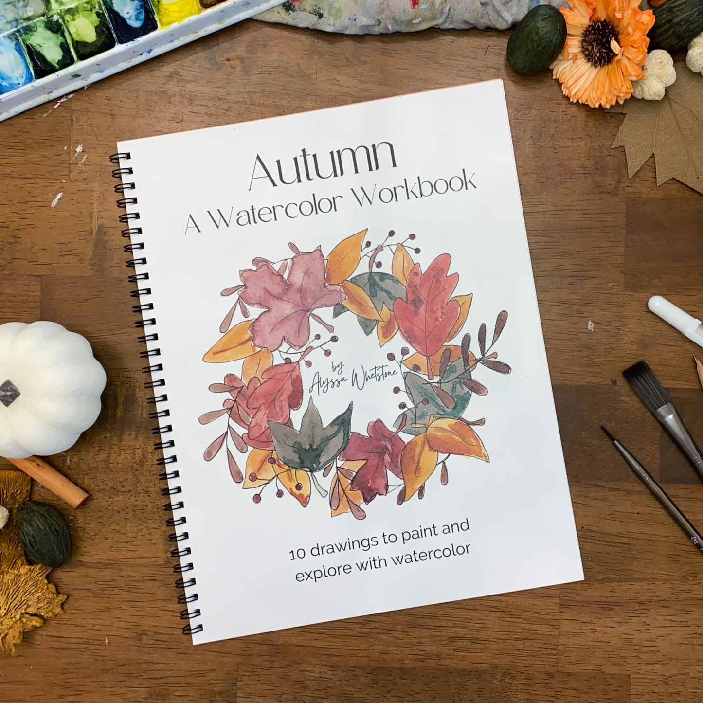 Autumn Watercolor Workbook - Video Directions Included