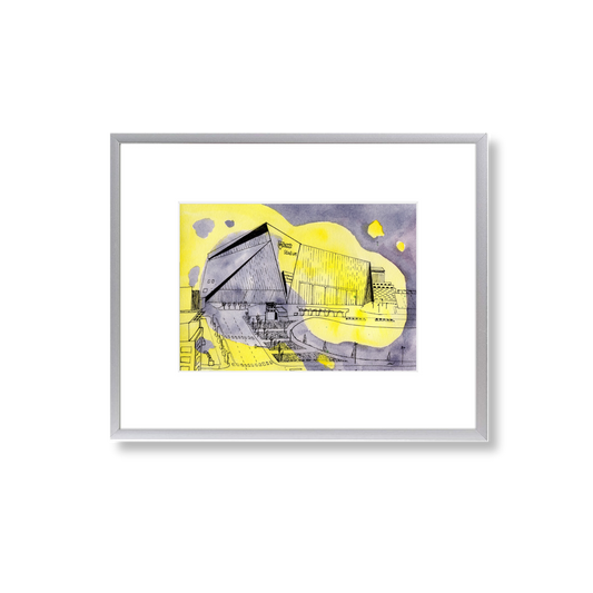 US Bank Stadium - Framed Original Watercolor Painting