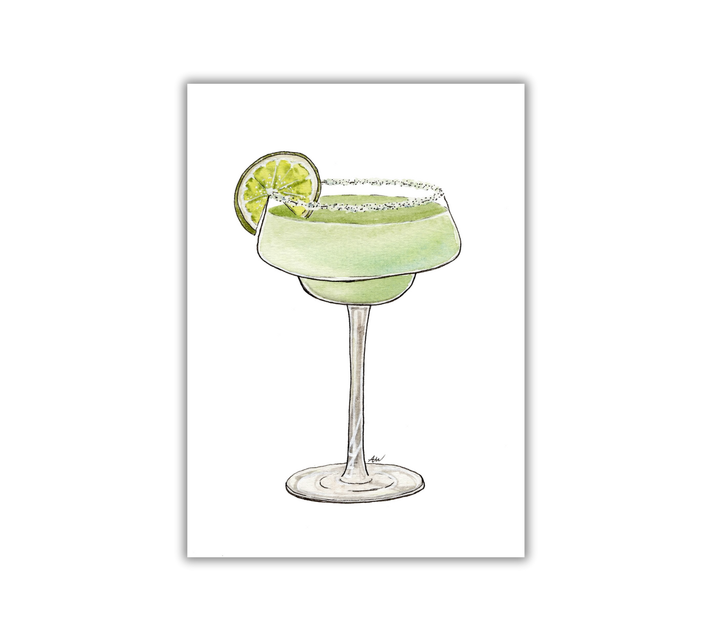 Margarita - Pen and Watercolor Archival Art Print