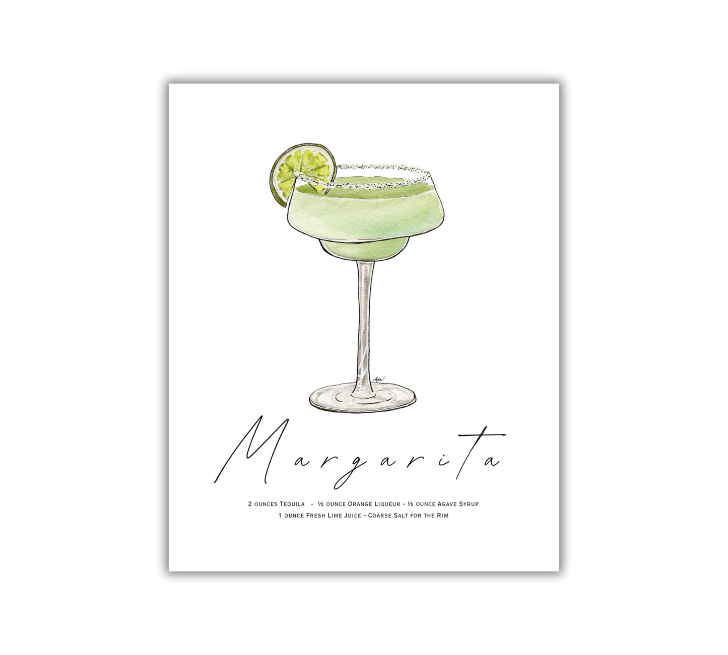 Margarita - Pen and Watercolor Archival Art Print