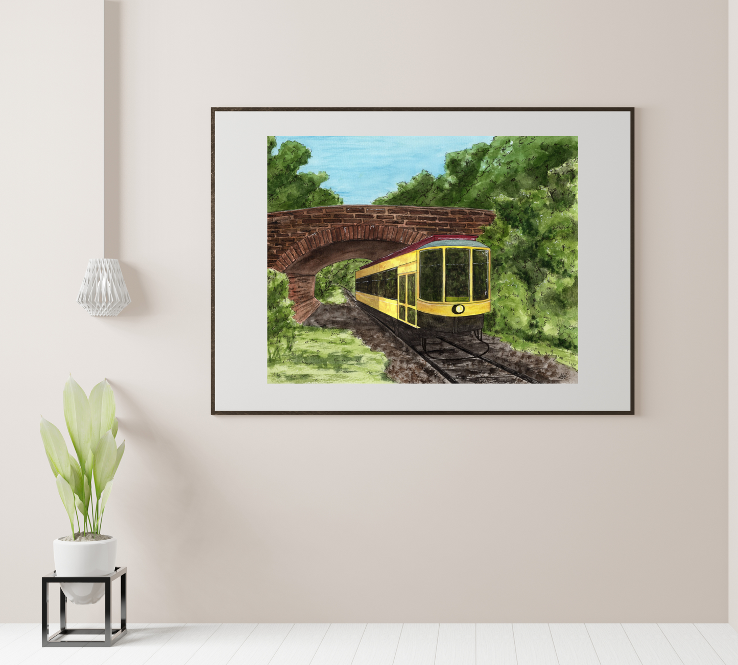 Excelsior Trolley - Pen and Watercolor Art - Archival Quality Art Print