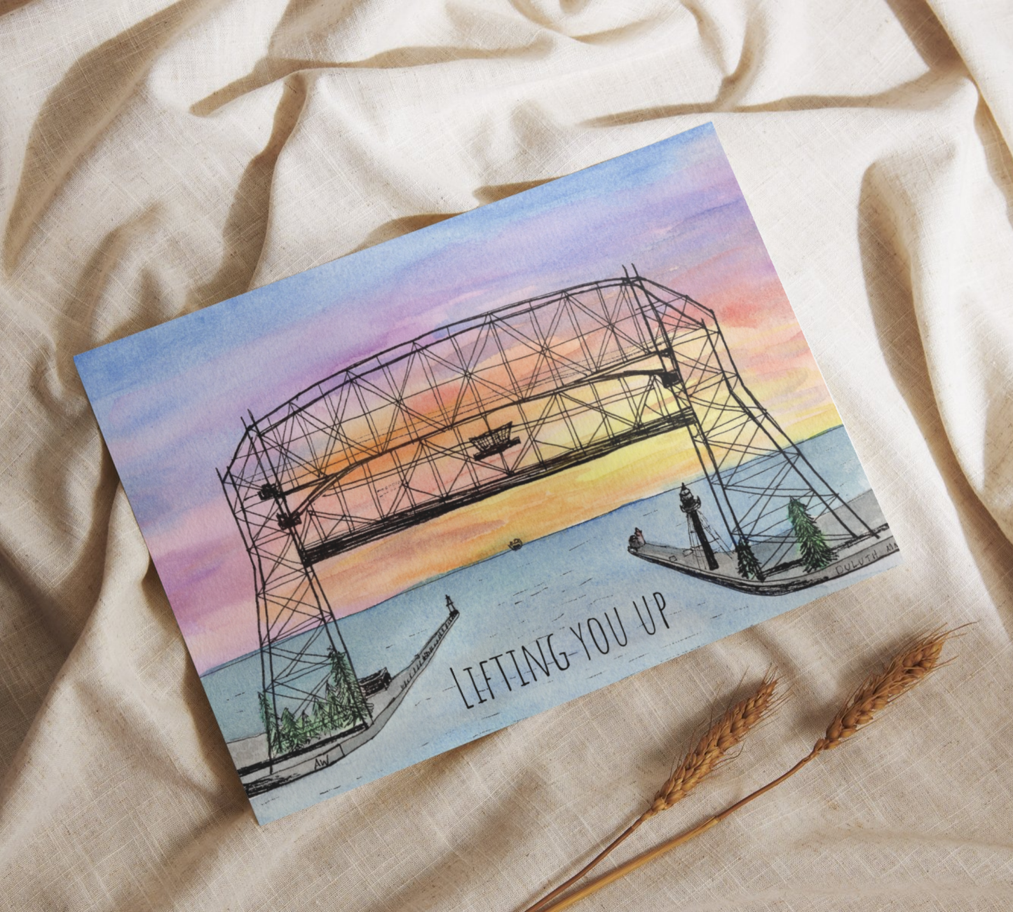 Lifting You Up Watercolor Greeting Card
