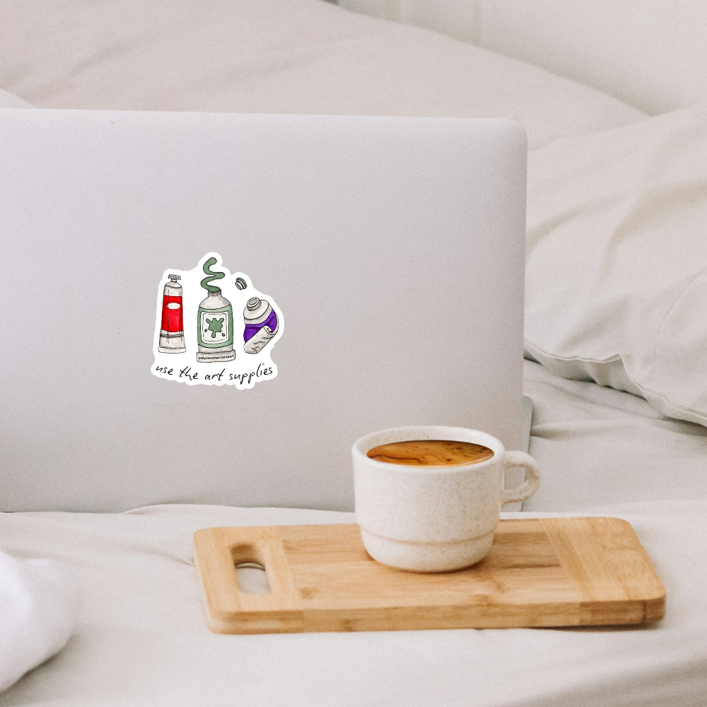 Use the Art Supplies - Vinyl Decal Sticker