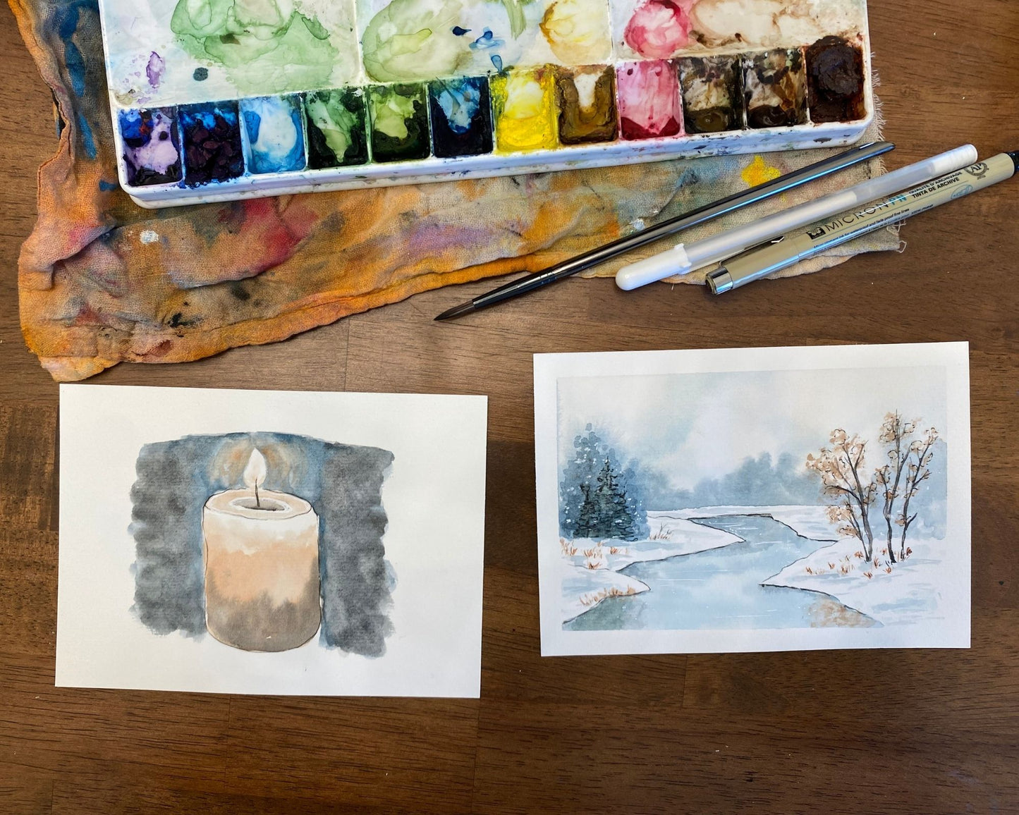 Winter Watercolor Class - Live on Zoom January 22nd