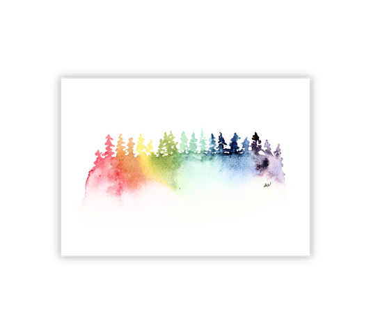 Rainbow Trees Fine Art Print