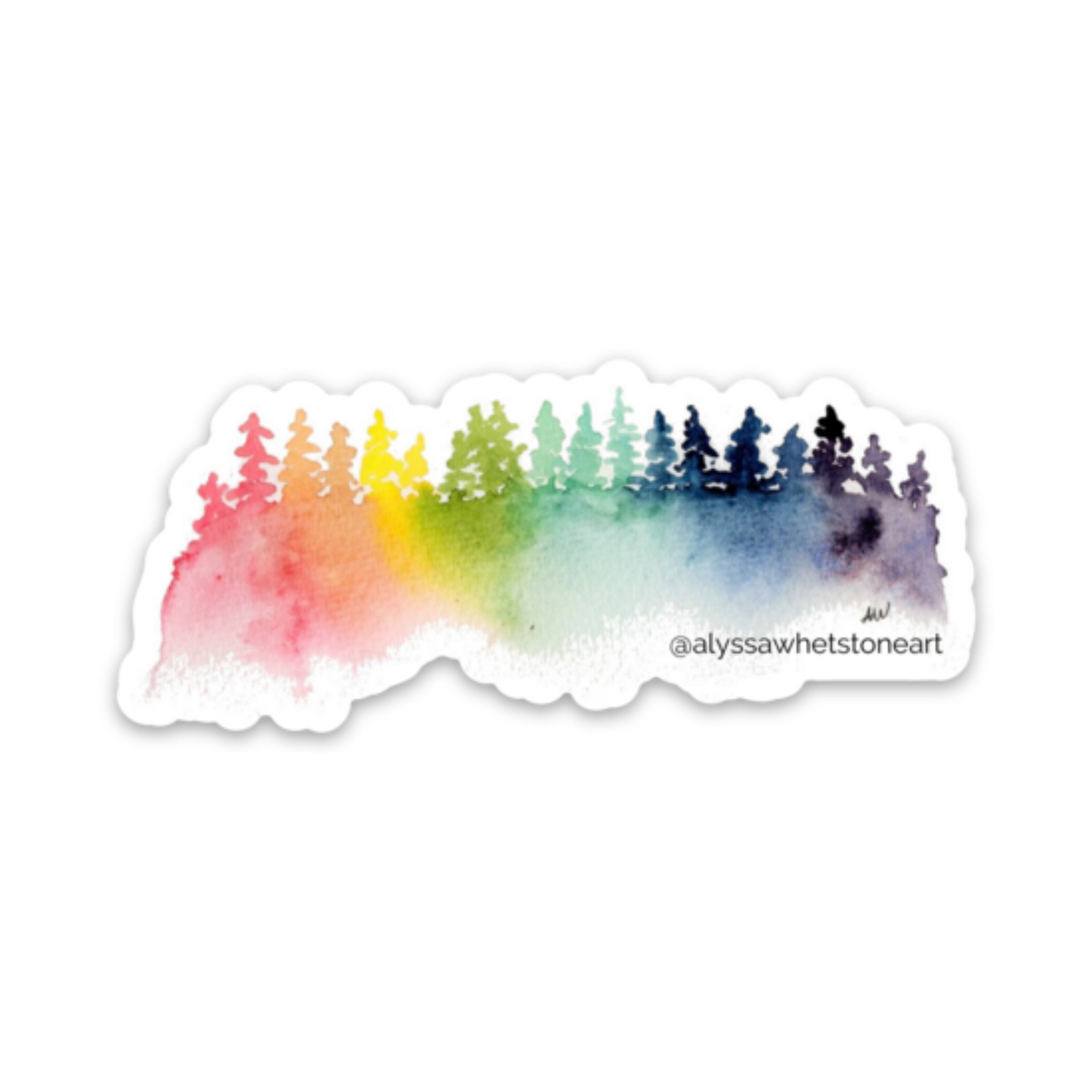 Rainbow Trees - Vinyl Decal Sticker