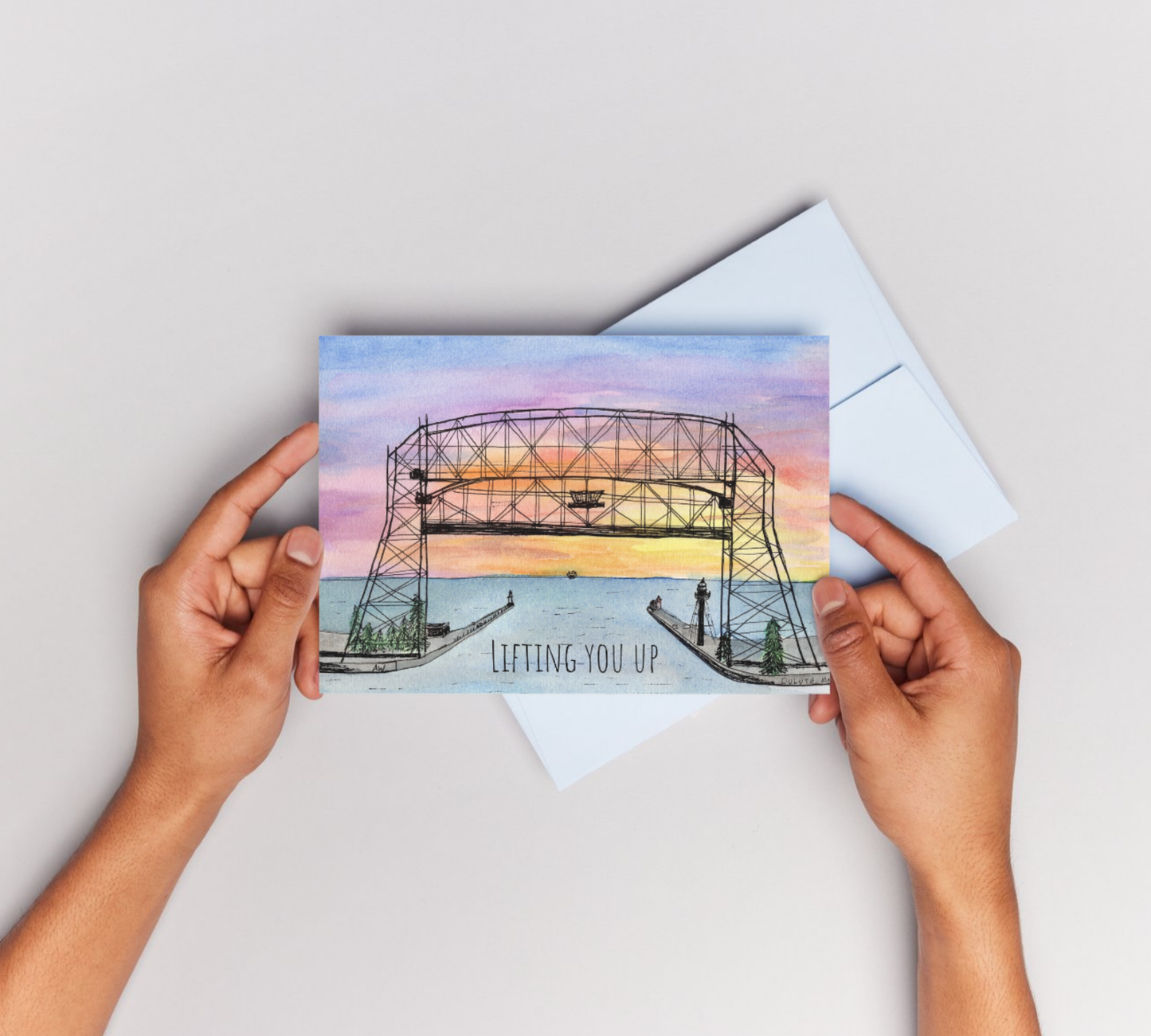 Lifting You Up Watercolor Greeting Card