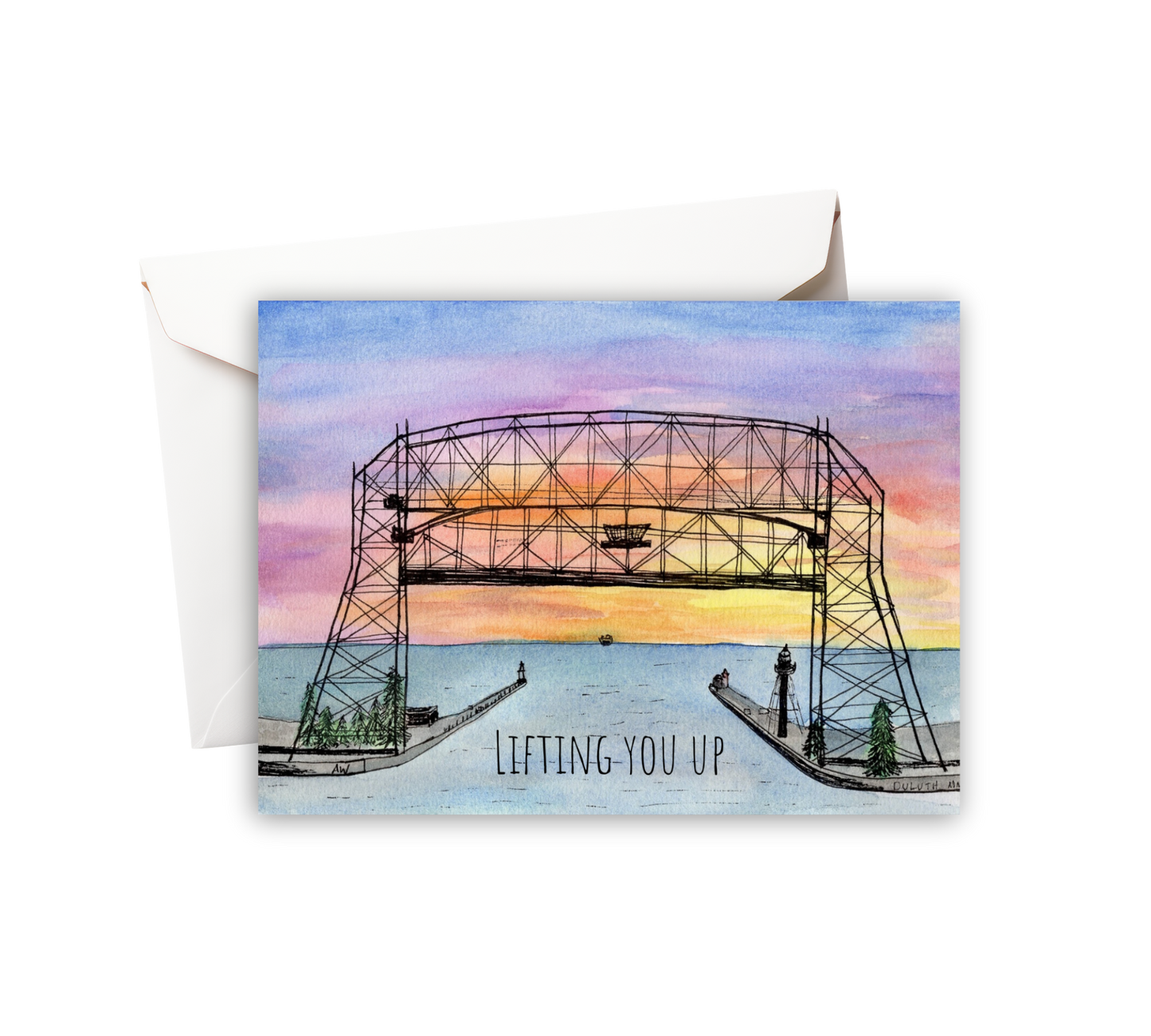 Lifting You Up Watercolor Greeting Card