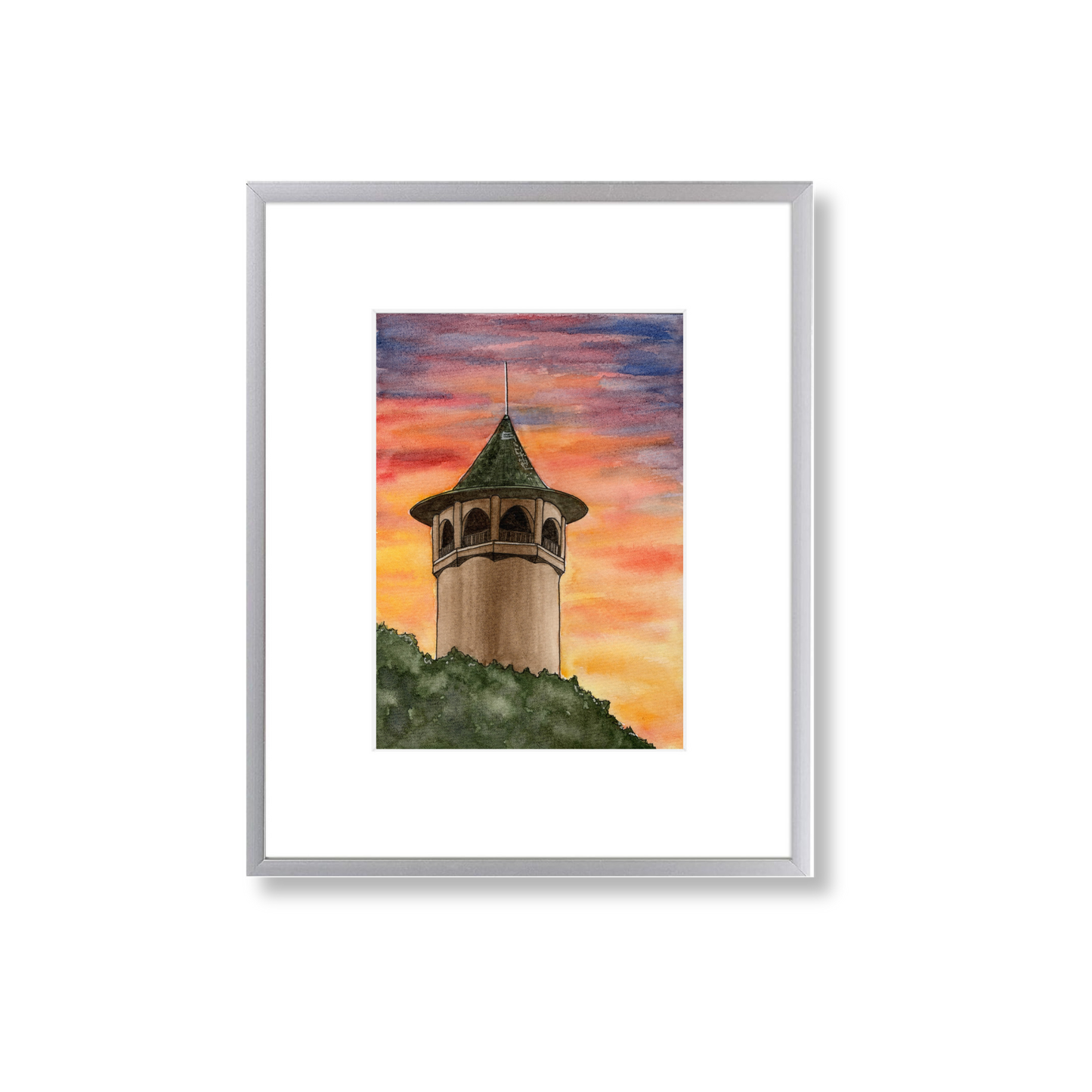 Witch's Hat - Framed Original Watercolor Painting