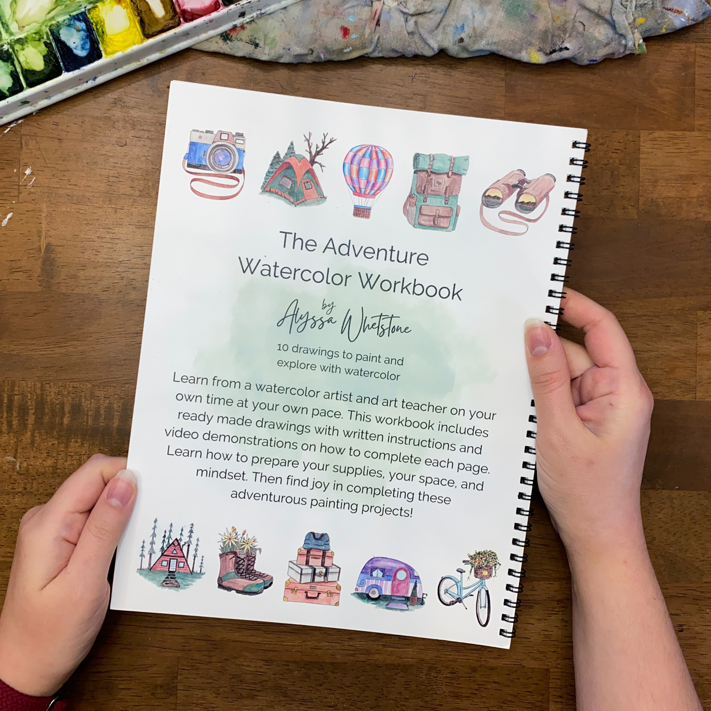 Adventure Watercolor Workbook - Video Directions Included