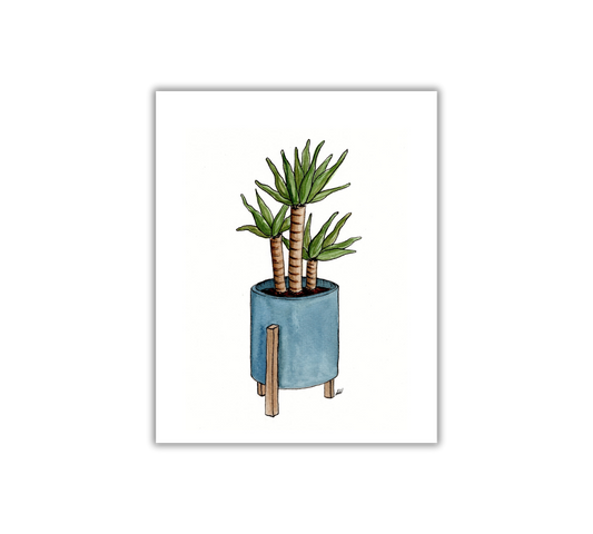 Yucca Plant - Pen and Watercolor Archival Art Print