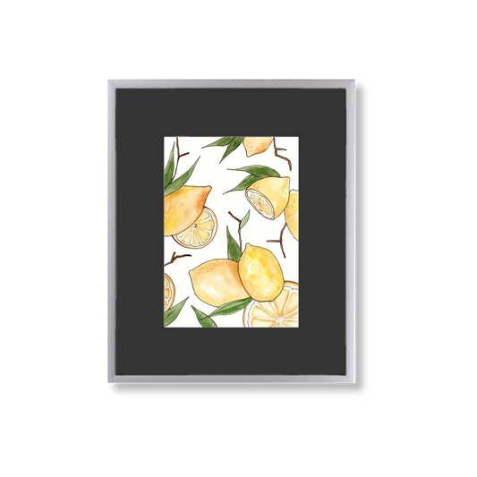Lemons - Framed Original Watercolor Painting
