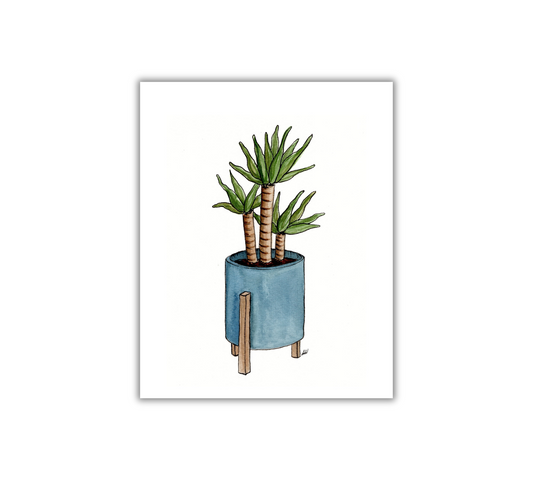 Yucca Plant - Pen and Watercolor Archival Art Print