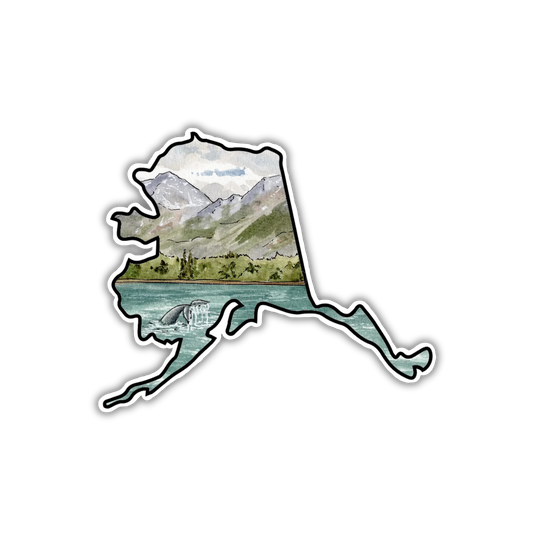 Alaska Whale Sighting - Vinyl Decal Sticker