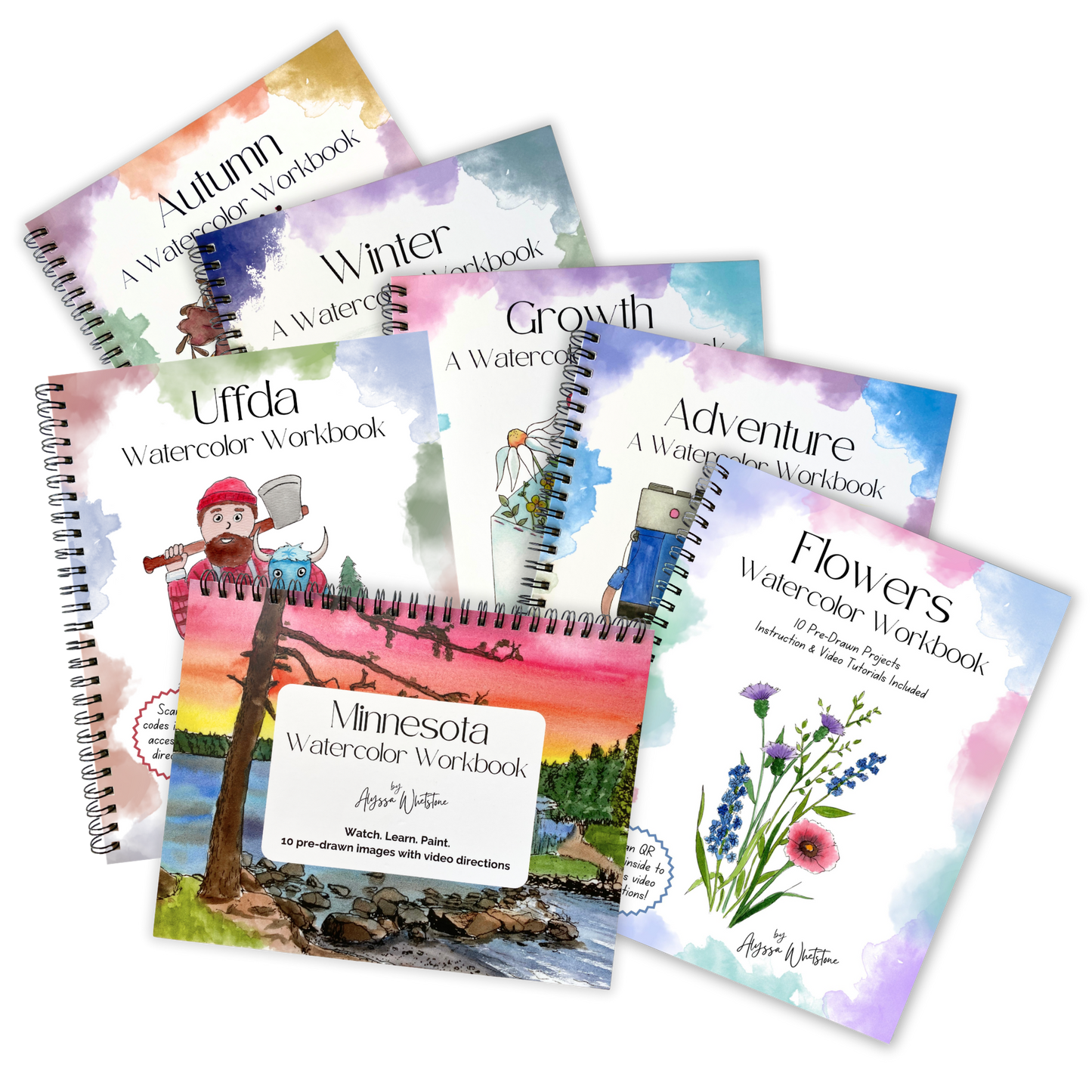 Uffda Watercolor Workbook - Video Directions Included
