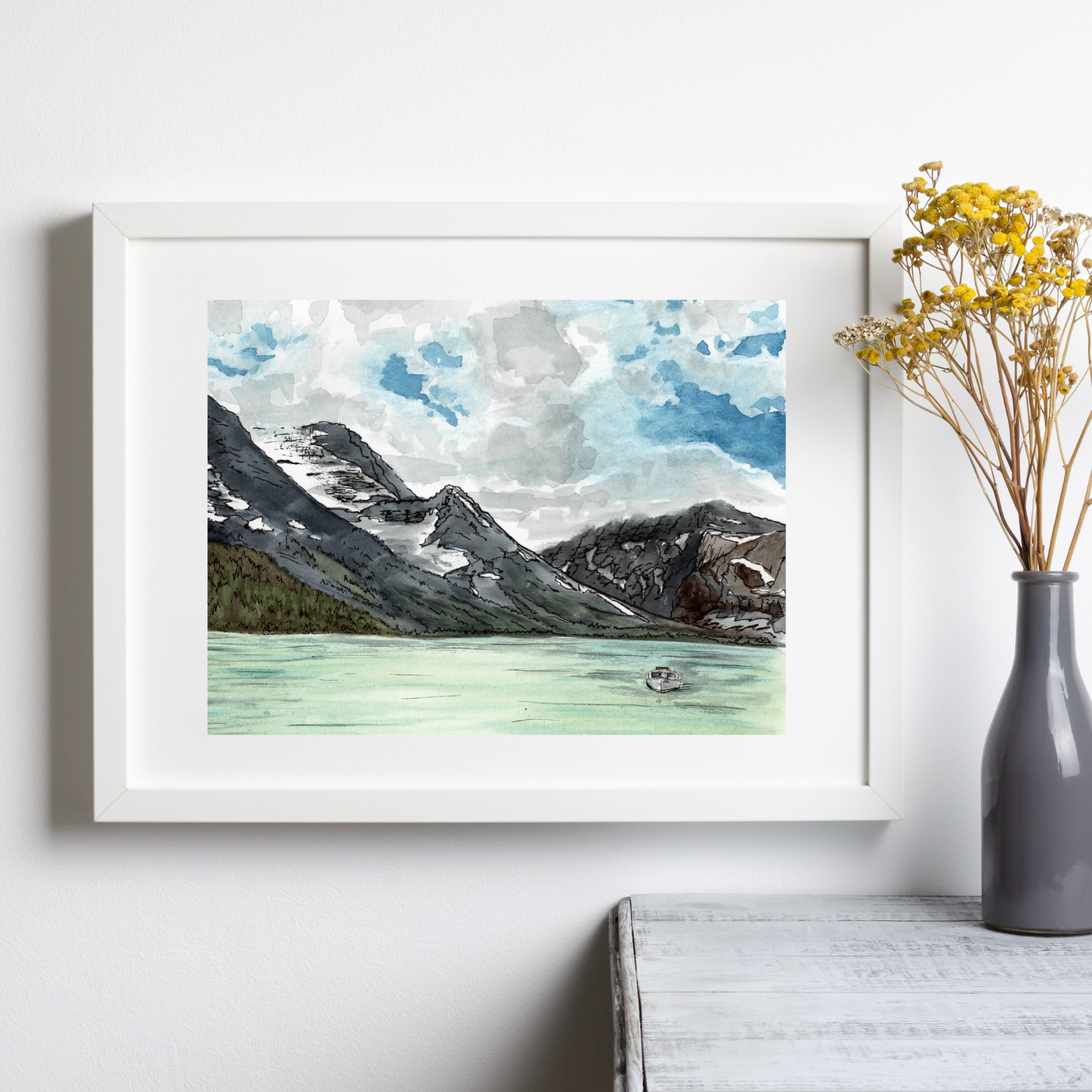Lake Josephine East Glacier National Park Fine Art Print