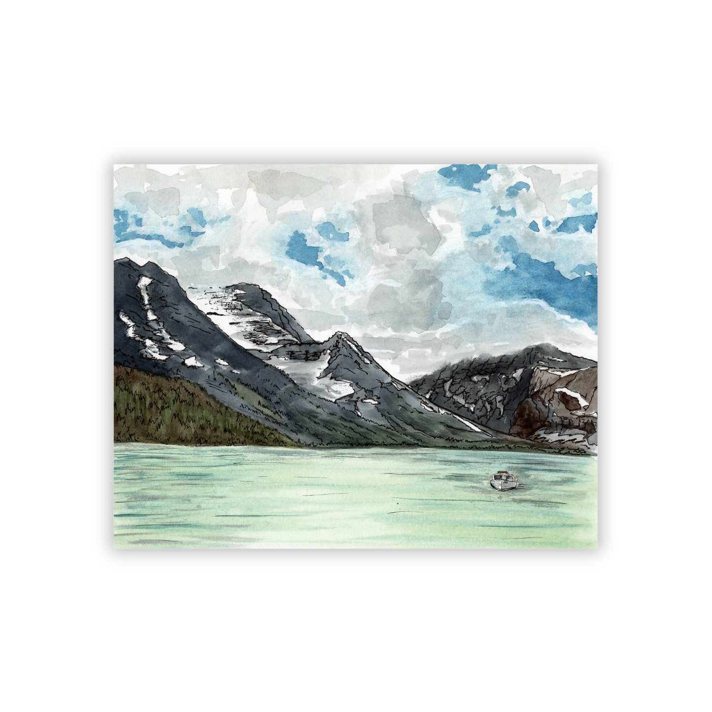 Lake Josephine East Glacier National Park Fine Art Print