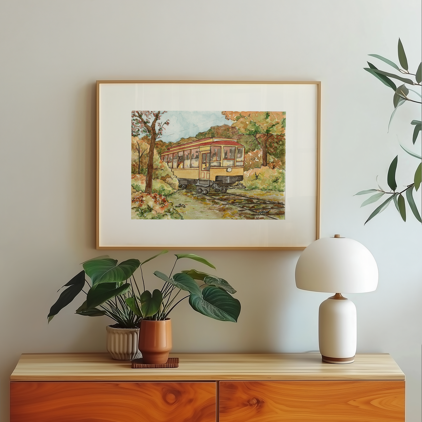 Trolley in Autumn Fine Art Print