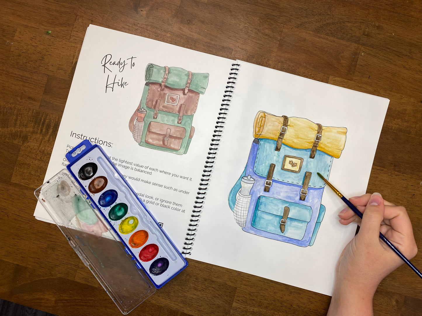 Adventure Watercolor Workbook - Video Directions Included