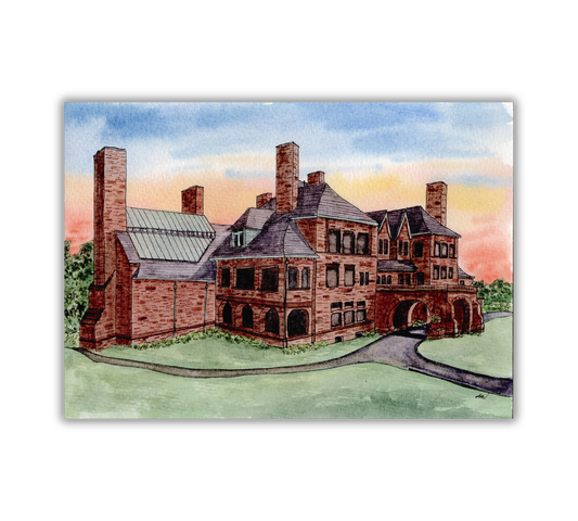 James J Hill House - Pen and Watercolor Art - Archival Quality Art Print