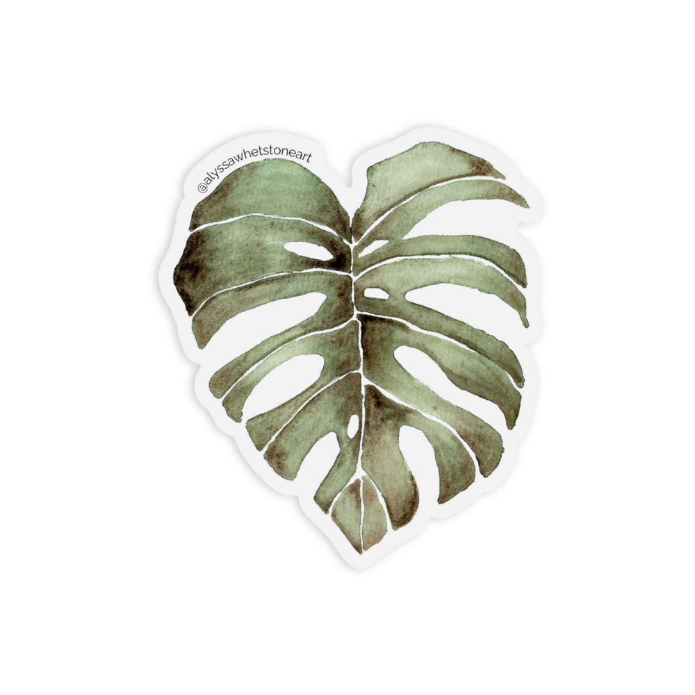 Monstera Leaf - Plant Sticker - Vinyl Decal Sticker