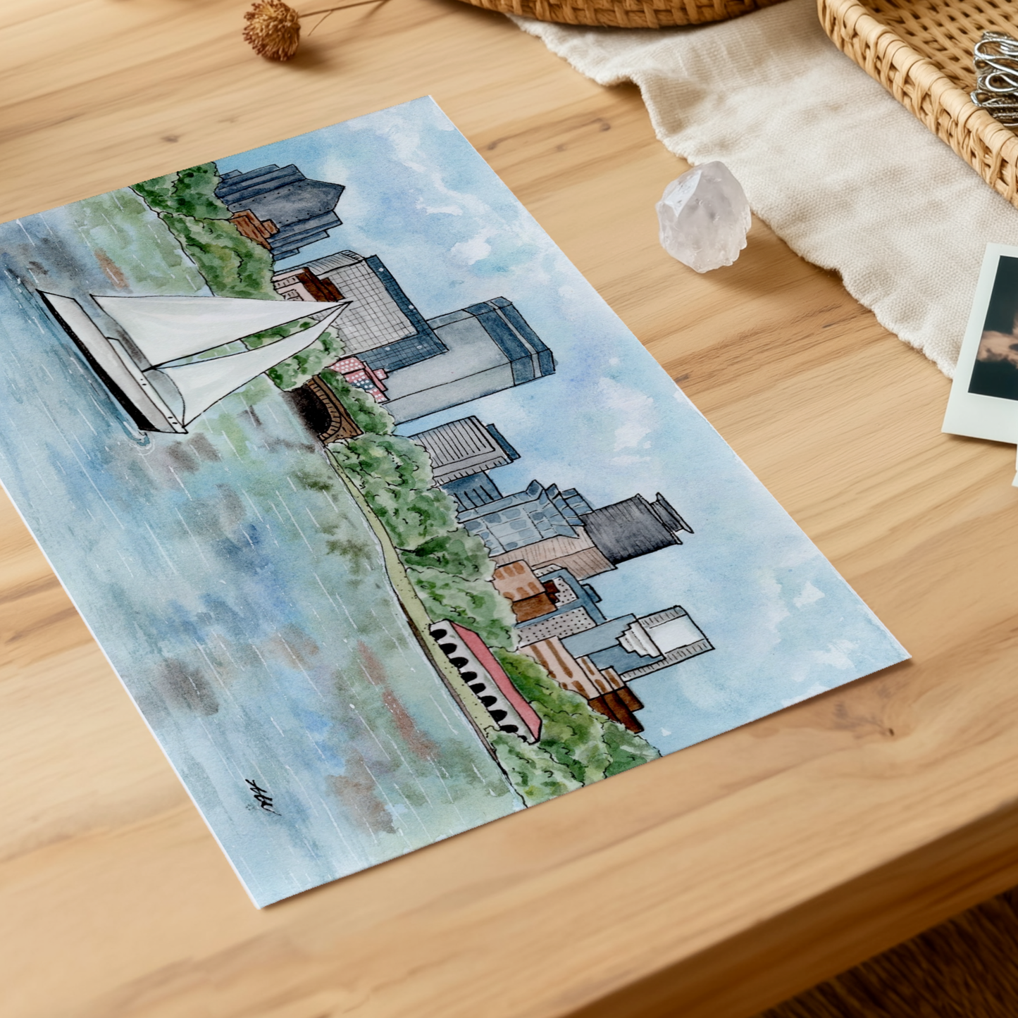 Bde Maka Ska view of Minneapolis Fine Art Print