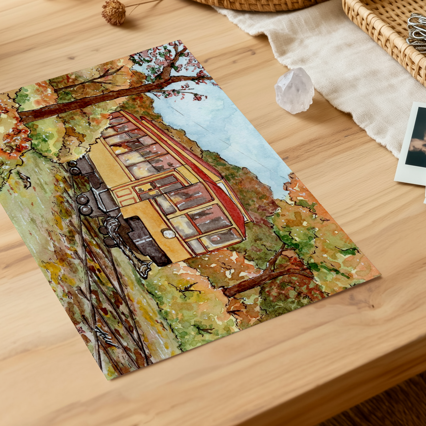 Trolley in Autumn Fine Art Print