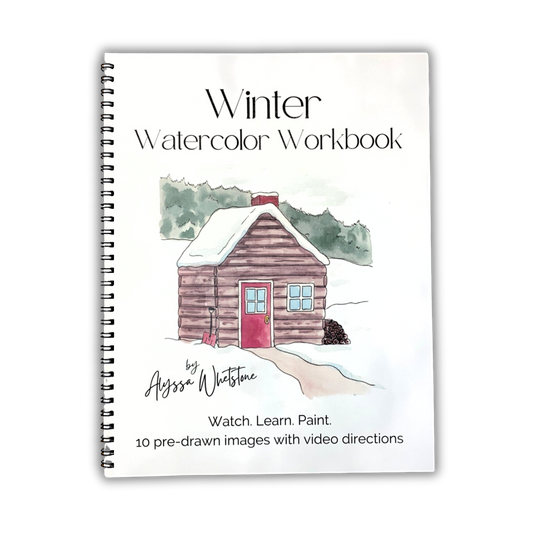 Winter Watercolor Workbook - Video Directions Included