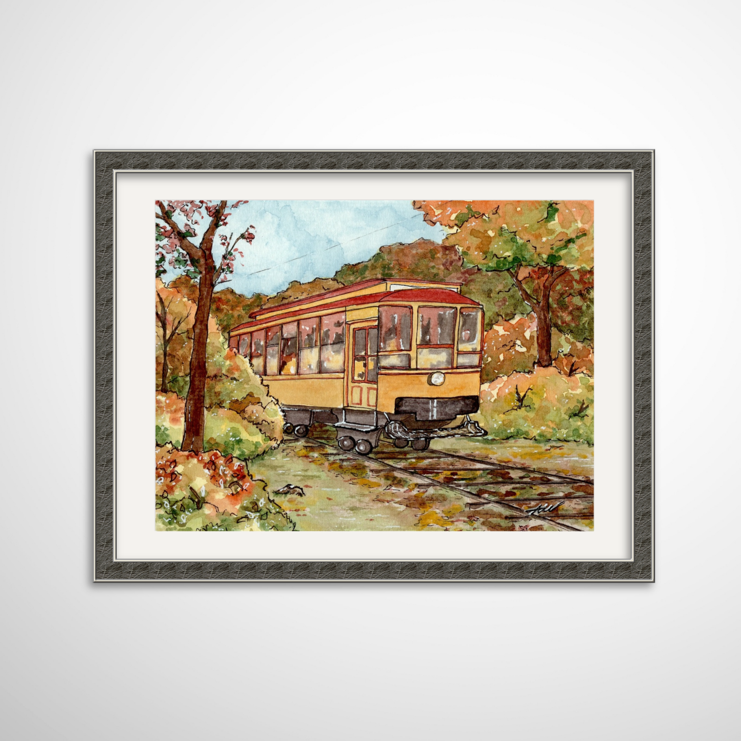 Trolley in Autumn Fine Art Print