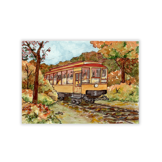 Trolley in Autumn Fine Art Print