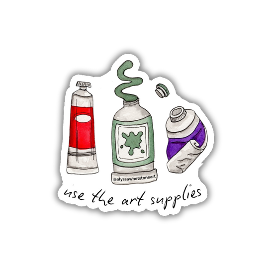 Use the Art Supplies - Vinyl Decal Sticker