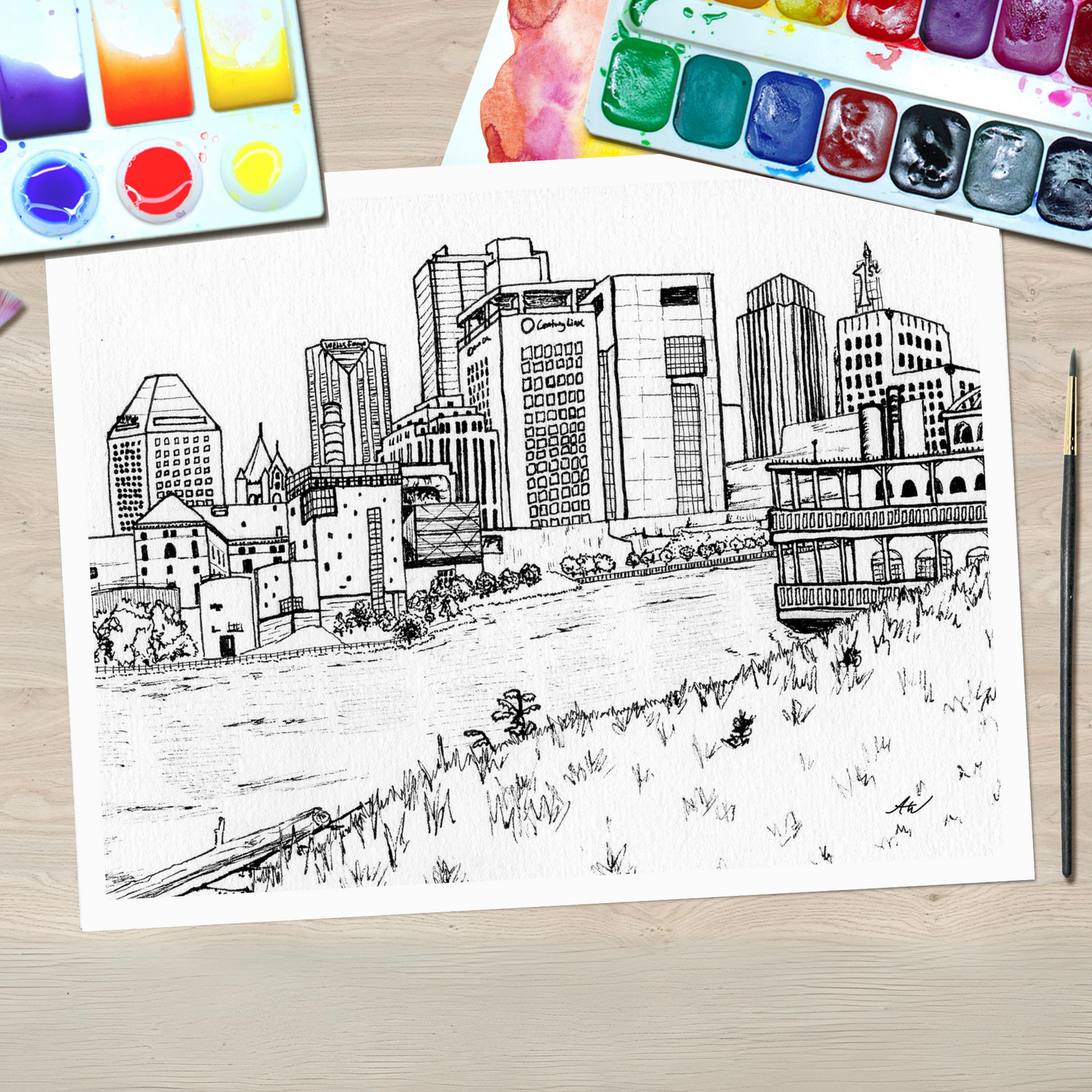 St Paul Skyline Paint Me Page