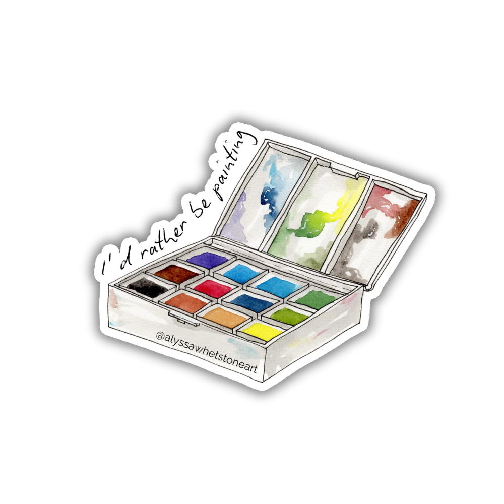 I'd Rather Be Painting - Vinyl Decal Sticker