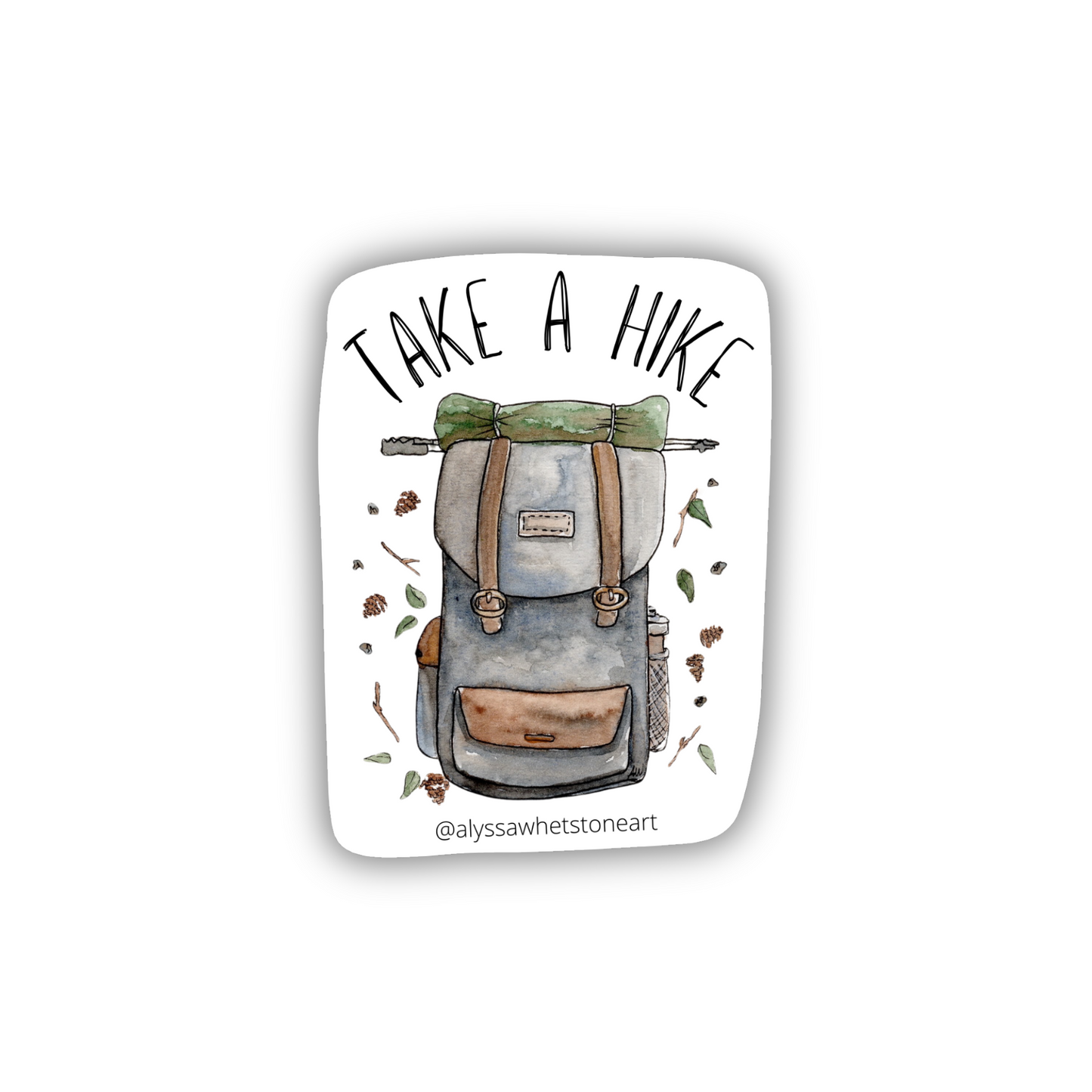 Take a Hike - Explore and Adventure Backpack - Vinyl Decal Sticker