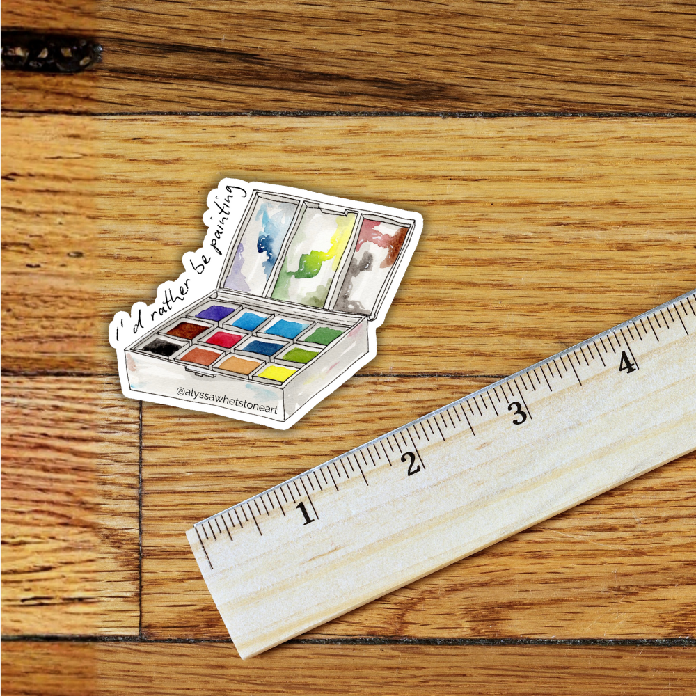 I'd Rather Be Painting - Vinyl Decal Sticker