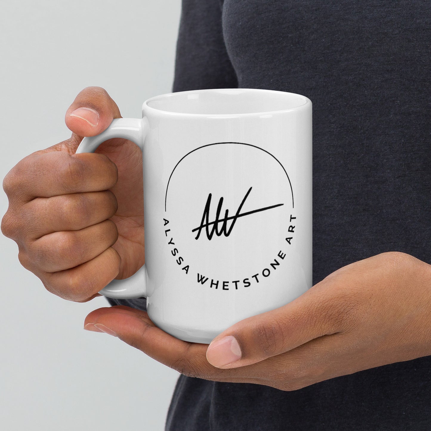 AW Logo White Ceramic Mug